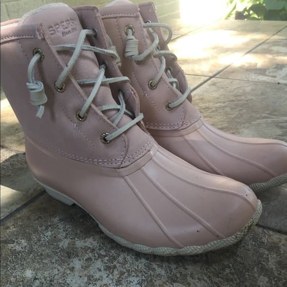 blush rain boots